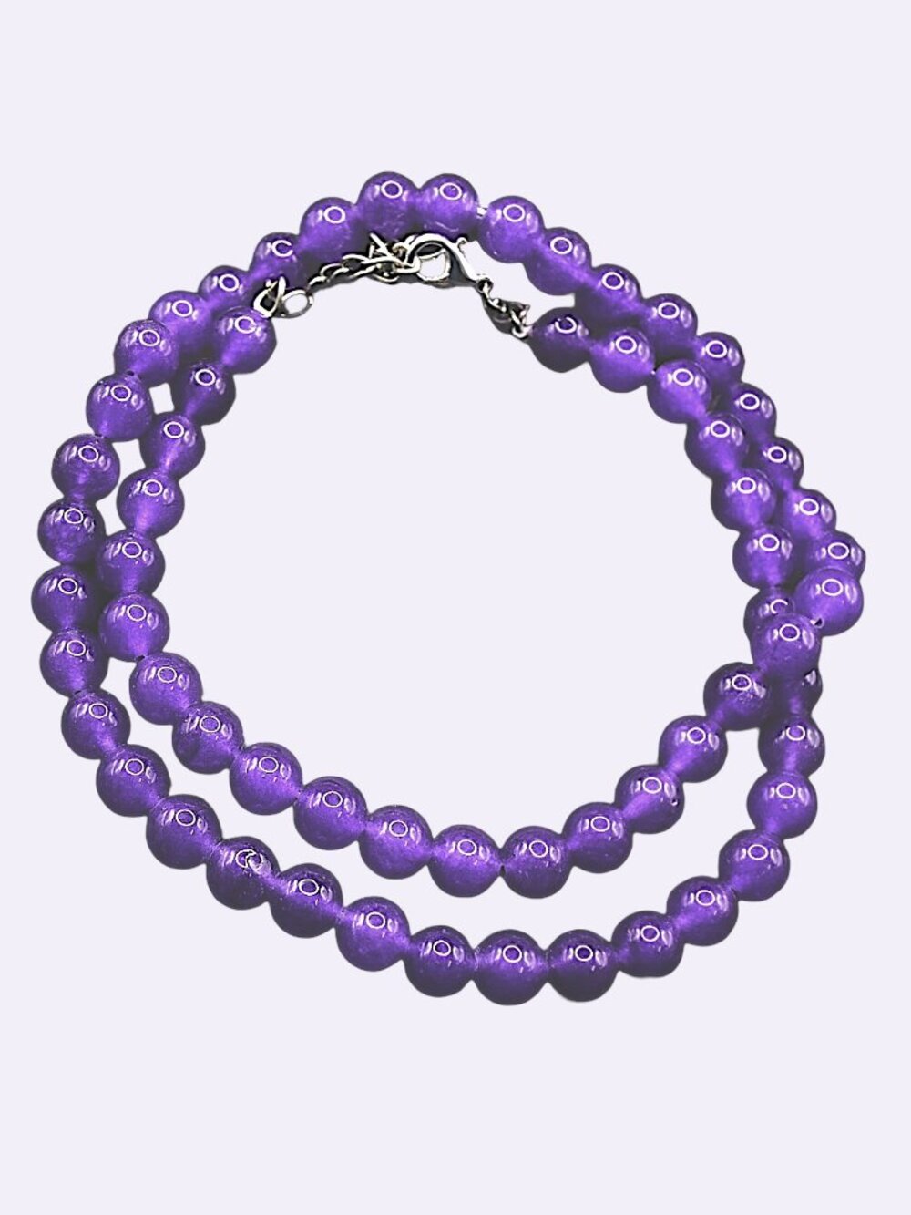 19 Inches Purple Amethyst 237 Carat Beaded Necklace
